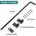 thumbnail image 6 of 18" Cane Bolt, Heavy Duty Gate Drop Rod, Cane Bolts for Gates, Fence Gate Hardware, Metal Gates Doors Stopper for Gate Ground, Black$$Tools & Hardware Other, 6 of 9