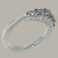 thumbnail image 5 of LBG British Made 10k White Gold Natural Tanzanite Womens band Ring - 33 size options - Size 10, 5 of 6