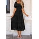 thumbnail image 3 of Vestido midi PRETTYGARDEN para mujer, verano 2025, estampado floral, negro, 3 of 7