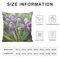 thumbnail image 5 of YINGXI Throw Pillow Covers Watercolor Blossom Lavender Flower Summer Love Beautiful Green Iris Decorative Pillow Cases Home Decor Square Pillowcases 22x22in, 5 of 5
