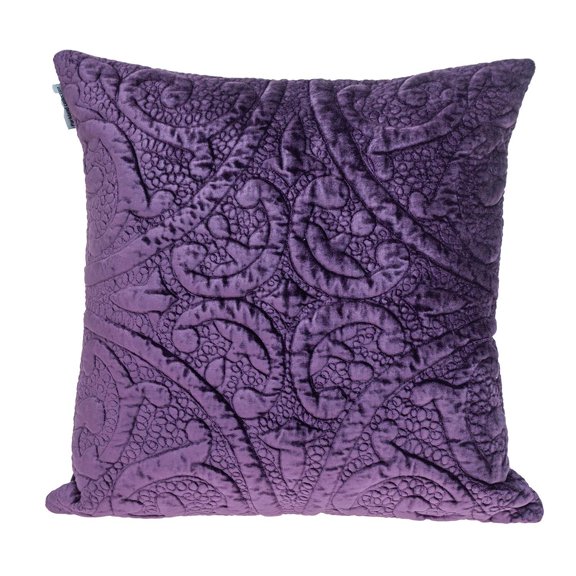 Parkland Collection Cristal 20x20" Quilted Fabric Throw Pillow in Purple