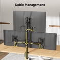 thumbnail image 4 of BONTEC Triple Monitor Desk Mount, Full Motion 3 Arm Stand for 13-32 Inch Screens, VESA 75x75/100x100mm, C Clamp/Grommet, 22 lbs per Arm, 4 of 9