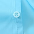 thumbnail image 4 of GXWEA White Button Up Black Long Sleeve Shirt Boys' Long Sleeve Solid Button-Down Collared Polyester Shirt With Chest Pocket Sky Blue 8-9 Years, 4 of 9