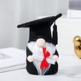 thumbnail image 4 of 2 uds gnomos de graduación de felpa con toga y birrete de graduación, adornos de muñecas suecas escandinavas enanas de temporada de graduación, 4 of 5