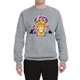 thumbnail image 2 of Lion Throne King Crown Animal Lover Unisex Crewneck Graphic Sweatshirt, Heather Grey, X-Large, 2 of 3