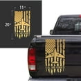thumbnail image 3 of U.S. Air Force USAF Retired Veteran Distressed American USA US Flag Truck Tailgate Vinyl Decal Compatible with most Pickup Trucks Military Sticker US Army (11" x 20", Gold (Metallic)), 3 of 8