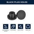 thumbnail image 2 of Unique Bargains 30 Pieces Black Plug Holes, Waterproof Rubber Button Plug for 14mm/0.55', 2 of 6