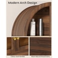 thumbnail image 2 of EYYTHUNG Arched Cabinet Wall Mounted, Bathroom Medicine Cabinets, Floating Storage Cabinet with Acrylic Door and Open Shelf, Brown Oak, 2 of 6