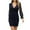 Dark Blue, variant on LYXSSBYX Women Long Sleeve Fall Drees for Women Casual Lace Solid Color Deep V Neck Sexy Dress Wedding Guest Dresses for Women