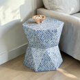 thumbnail image 2 of GZXS 19 Inch Hexagon Side End Table, Decorative Accent Table, No Assembly Required, Blue, 2 of 6