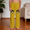 thumbnail image 5 of Soft Boys Pants Novelty Eyes Print Yellow Elastic Waist Casual Sweatpants for Kids with Pockets Funny Lounge Bottoms Youth,Size 6 T, 5 of 9