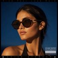 thumbnail image 4 of SA106 Vintage Style Oversized Round Retro Womens Sunglasses / Tortoise - Brown, 4 of 7