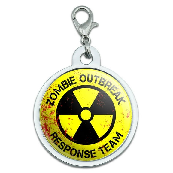 Zombie Outbreak Response Team - Radiation Symbol Large Metal ID Pet Dog Tag
