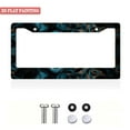 thumbnail image 2 of License Plate Frame 1PC Artistic Teal - Brown Marble Car License Plate Holders with Screws & Caps 6.3x12.2inch(16x31cm), 2 of 8