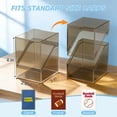 thumbnail image 5 of Mlikero Card Deck Cases, 4 Pack Acrylic Commander Deck Box Holding 100+ Sleeved Cards with 4 Dividers, Sturdy Card Storage Box Fit for MTG, TCG, Sports Cards (Clear&Black), 5 of 8