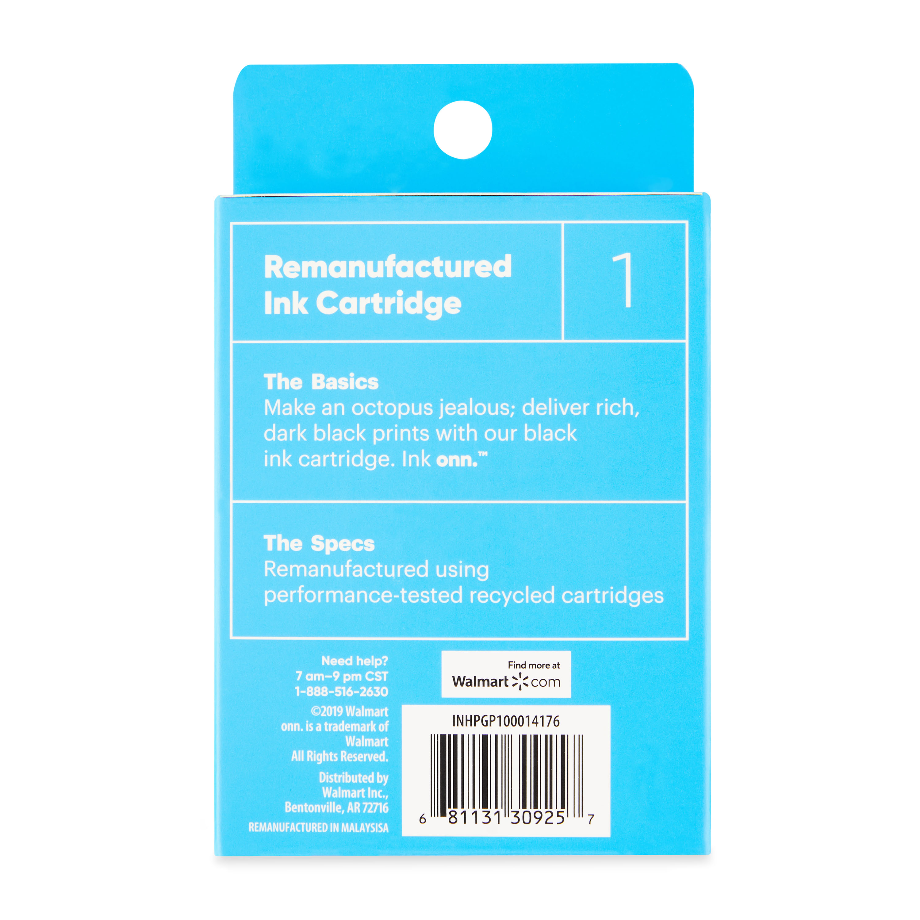 onn. Remanufactured Ink Cartridge, HP 63 Black