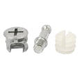 thumbnail image 3 of Unique Bargains Knock Down Furniture Cam Lock Connecting Fitting Dowel Nut Assembly (20 Sets), 3 of 6