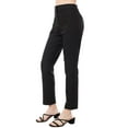 thumbnail image 3 of Made by Olivia Women's Solid High Waist Ultra Comfy Stretchy Office Trouser Pants, 3 of 6