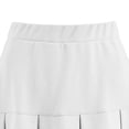 thumbnail image 2 of Vestido Plisado Corto De Mujer Vestido Plisado De Cintura Elástica De Color Puro De Talle Alto Para Verano Primavera Otoño Blanco M, 2 of 8