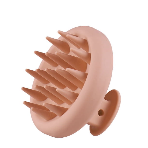 Cepillo de champú para masaje del cuero cabelludo (cepillo para el cuero cabelludo (rosa), promueve el crecimiento del cabello), adecuado para cabello liso, rizado, grueso y fino, hombres y mujeres