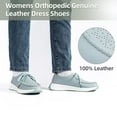 thumbnail image 2 of Women's Orthopedic Leather Dress Walking Shoes: Casual Sneakers with Arch Support for Plantar Fasciitis, Comfortable Supportive Shoes with Orthotic Insoles for Foot and Heel Pain, 2 of 7