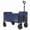 Dark Blue, variant on All-in-One Convertible Folding 4-Wheel Trolley with Bench Seat and Dog Leash - Heavy Duty Foldable Utility Trolley for Camping, Beach, Shopping - Versatile Seating and Storage Space, purple/gray