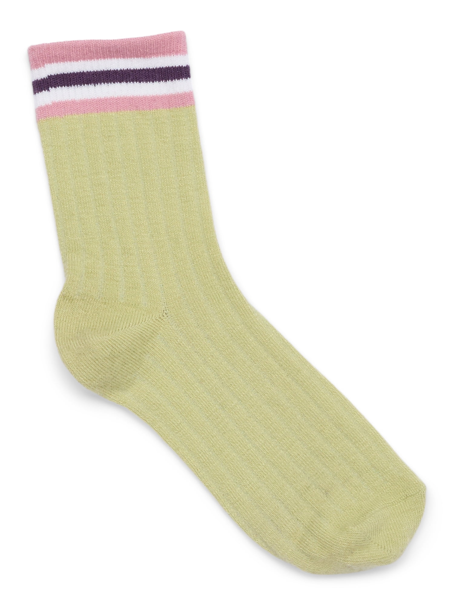 No Boundaries Fashion Pointelle Mid-Crew Socks, 6-Pack, Women's, Shoe Sizes 4-10