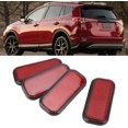 thumbnail image 4 of YISITIAN Car Rectangular Reflector, 4pcs Rectangular Reflector Safety ABS Reflective Sticker Universal for Car Motorcycle Parts (Red) CA919-3255, 4 of 9