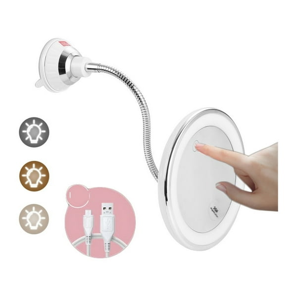 360 Degree Rotation 10X Magnifying Makeup Mirror My Flexible Mirror Folding Vanity Mirror With LED Light Makeup Tools Dropship ,Widely Use
