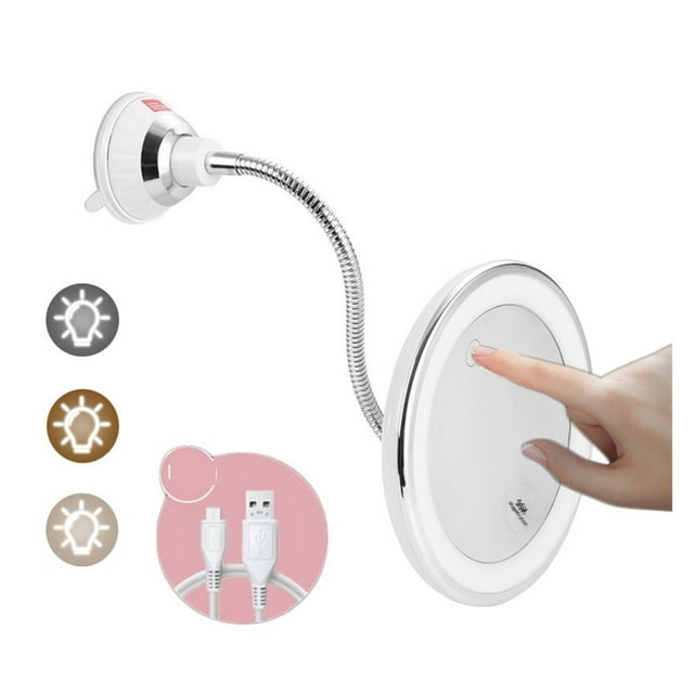360 Degree Rotation 10X Magnifying Makeup Mirror My Flexible Mirror Folding Vanity Mirror With LED Light Makeup Tools Dropship ,Widely Use