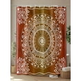 thumbnail image 4 of Shower Curtain Orange Boho Bathroom Curtains with Hooks, Waterproof Fabric Gorgeous Bohemian Flower Bath Shower Curtains Set for Bathroom Bathtubs Decor 72x72 Inch, 4 of 8