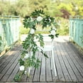 thumbnail image 4 of BalsaCircle 6 feet White Garland Silk Peony Flowers Leaves Wedding Party Bouquets Centerpieces, 4 of 6
