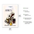 thumbnail image 2 of Africa - SAS Scandinavian Airlines System - Vintage Airline Travel Poster by Otto Nielsen c.1960 - Fine Art Matte Paper Print (Unframed) 30x44in, 2 of 4