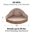thumbnail image 3 of FurHaven Pet Products Orthopedic Wave Fur & Velvet Snuggery Burrow Pet Bed for Dogs & Cats - Brownstone, 26", 3 of 13