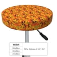thumbnail image 4 of Round Bar Stool Seat Covers, halloween pumpkins fun Elastic Round Chair Cover Stool Seat Slipcover Bar Stool Cushions Round Pad for 12-14 inch, 4 of 7