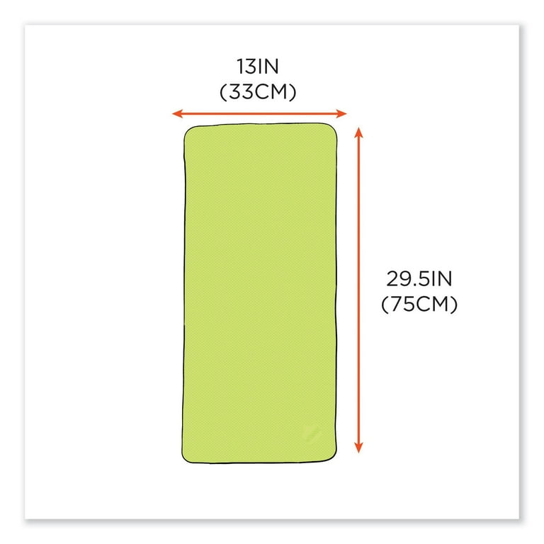 Chill-Its 6602 Evaporative PVA Cooling Towel, 29.5 x 13, One Size Fits Most, PVA, Hi-Vis Lime, Ships in 1-3 Business Days