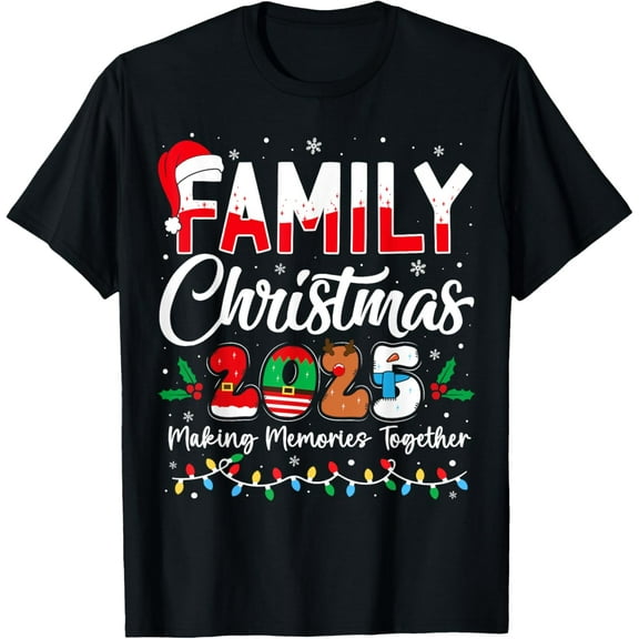 Family Christmas 2025 Matching Outfit Xmas Squad Santa T-Shirt