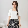 thumbnail image 6 of Lace square neck puff sleeve top, 6 of 13