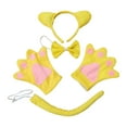 thumbnail image 1 of 4x Conjunto de disfraces de animales Adorables orejas de animales de Halloween Diadema Guantes Corbatín y cola para juegos de rol Cumpleaños Fiestas Adulto, 1 of 8