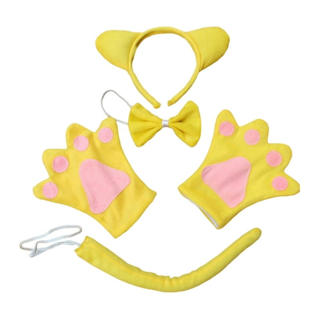 Ensemble de Costume pour Animaux 4x Halloween Couvre-Chef Décoratif Serre-Tête Oreilles d'Animal Enfant