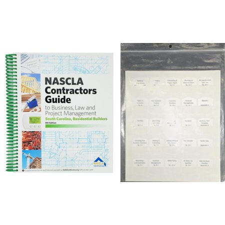 Book and Preprinted Tabs - NASCLA Contractors Guide to Business, Law and Project Management, South Carolina Residential Builders, 8th Edition