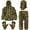 Brown Leaf, variant on Leafy Camo Ghillie Suit 3D Leaf Camouflage Hunting Jacket and Pants with Gloves and Face Mask, Brown Leaf Size S-M