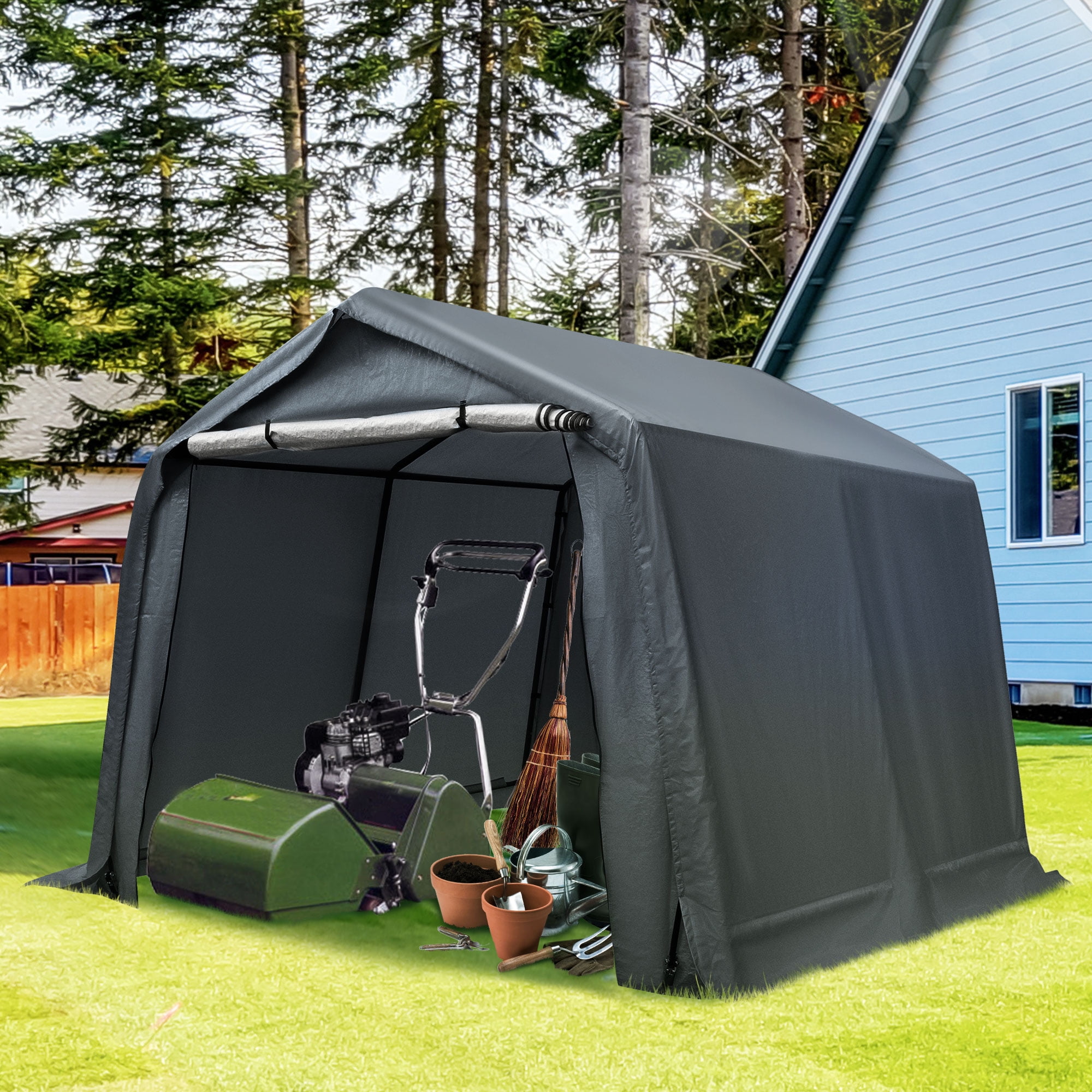 10x10 ft Outdoor Storage Tent, Tool Shed, Carport, Portable