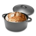 thumbnail image 5 of Cuisiland pre-seasoned Cast iron 5 Quart Dutch oven with Dual handles for Baking Bread, Soup, Frying - Indoor/Outdoor Kitchen, Camping, Fire and BBQ safe, 5 of 8