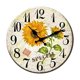thumbnail image 1 of Reloj de pared redondo de madera con estampado floral de 34 cm para el hogar, la oficina o la biblioteca. UN, 1 of 5
