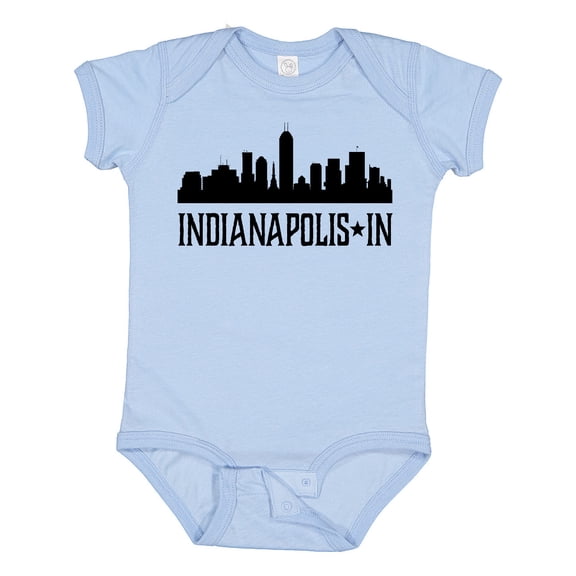 Inktastic Indianapolis Indiana City Skyline Boys or Girls Baby Bodysuit