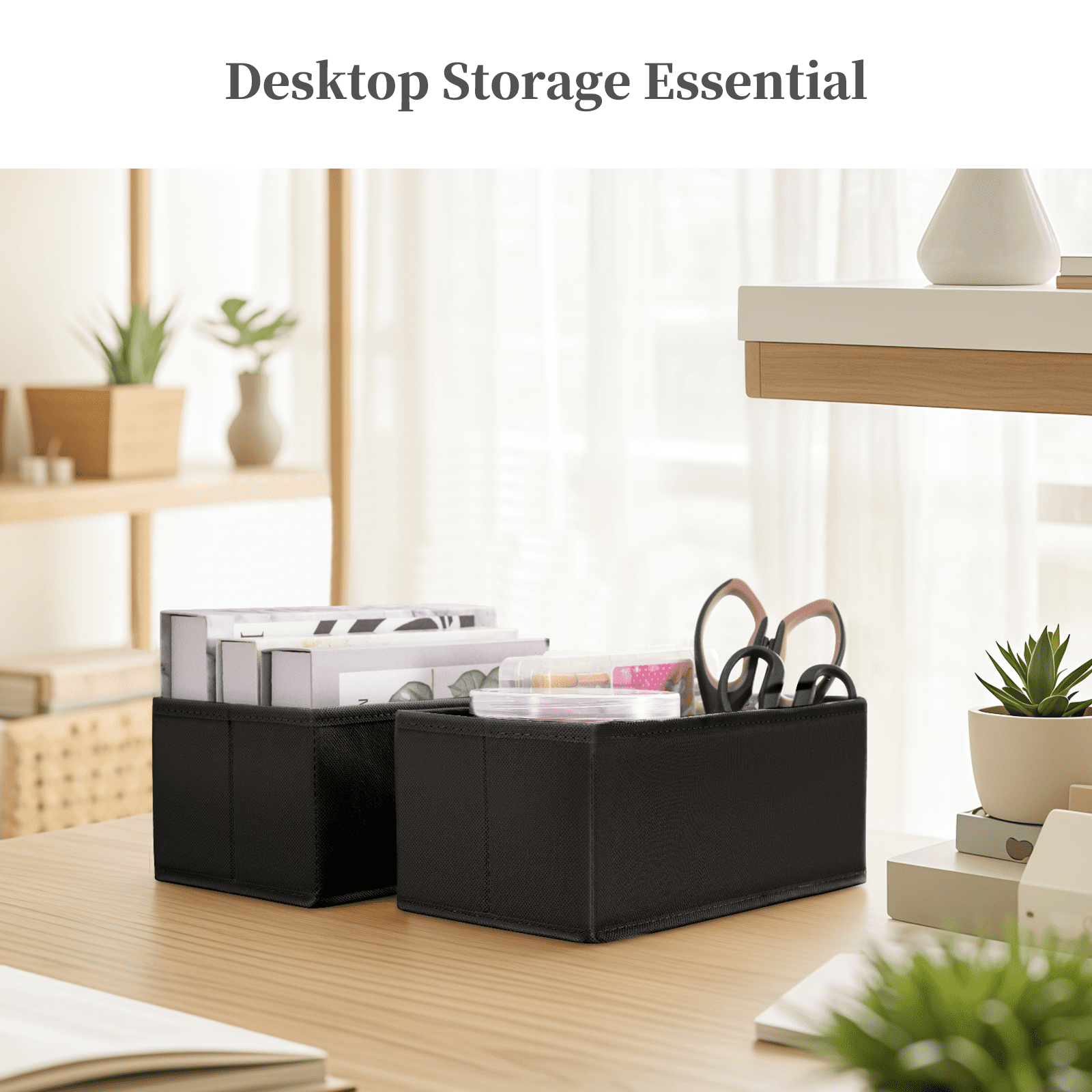 Criusia Drawer Organizer Clothes, Foldable Closet Organization and Storage for Nursery, Bedroom, Black