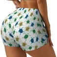 thumbnail image 2 of Wukai Cute Turtle Print Pack Biker Shorts for Women Yoga Workout Gym Running Scrunch Active Shorts-Large, 2 of 8