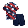 thumbnail image 5 of Men's 4th of July 2 Piece Outfits Patriotic Beach Cruise Button Down Shirts Shorts Sets US 250 Years Anniversary Travel Clothes, 5 of 6