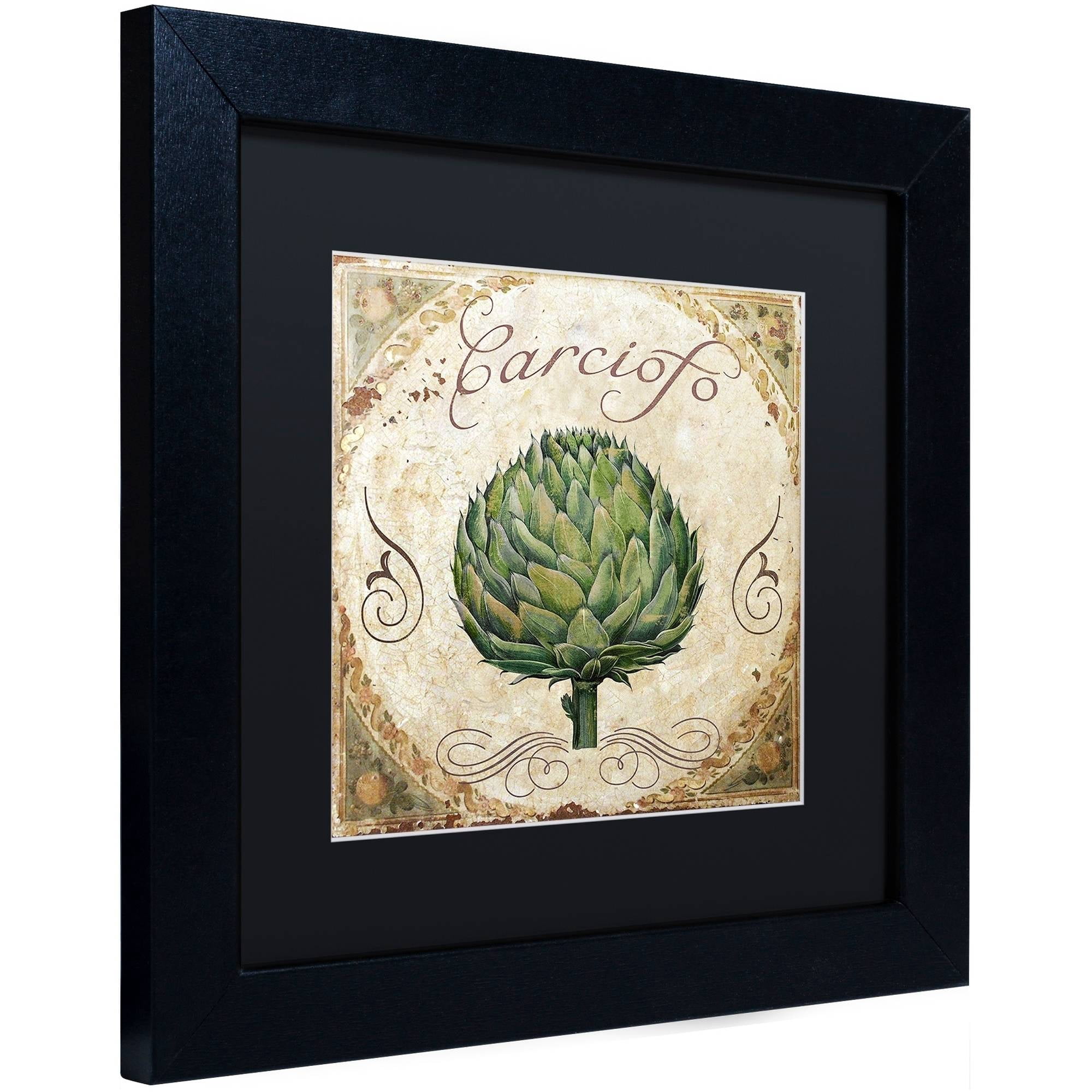 Trademark Fine Art "Mangia III" Canvas Art by Color Bakery Black Matte, Black Frame